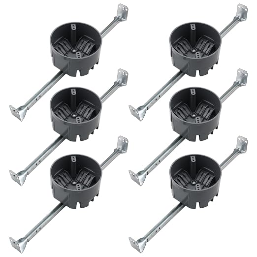 6 Pack Round PVC Remodel Junction Box by YQSIYU