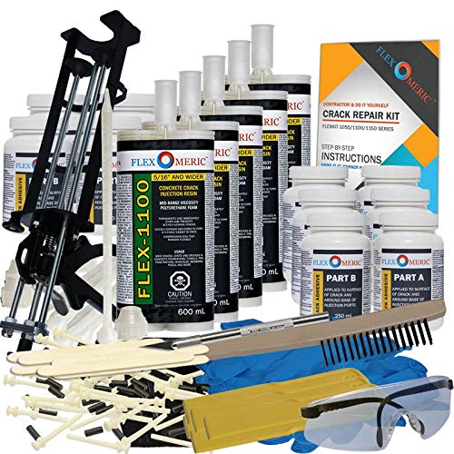 Concrete Foundation Drill Crack Repair Kit by Flexomeric+Crack+Repair+Products