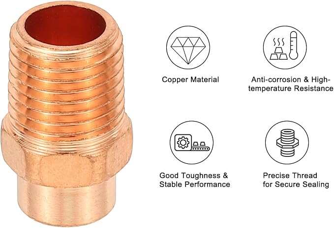 PATIKIL 1/4" Male Adapter Fitting - Image 4