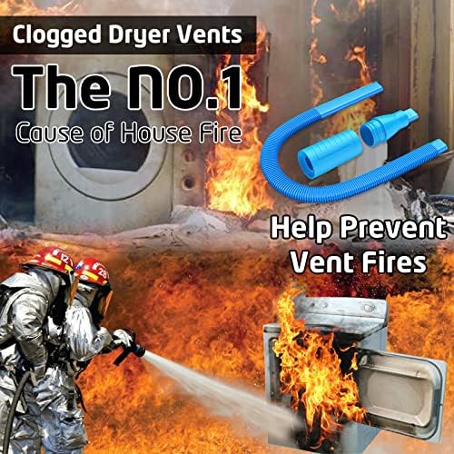 PetOde Dryer Vent Cleaner Kit – Dryer Vent Vacuum Hose Attachment Blue - Image 5