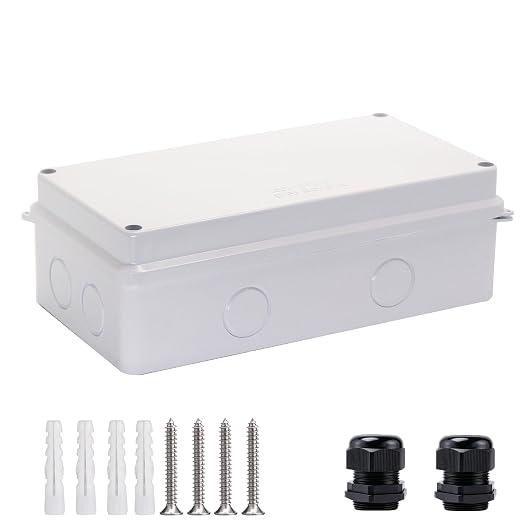 Junction Box, Reserved Holes Electrical Boxes Waterproof IP65 ABS Plastic by LuSumtly