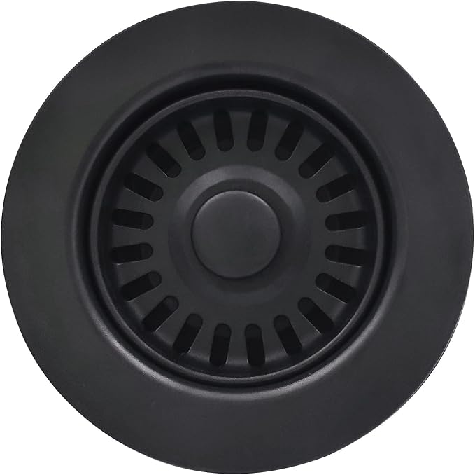 EADOT 3-1/2 Inch Polymer Black Sink Drain Assembly by EADOT