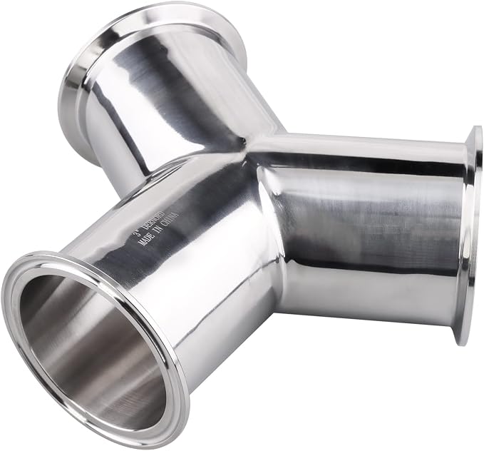 DERNORD Tri Clamp Wye Clamp End True Y Type Cross Tee Tube Stainless Steel 304 - Image 2