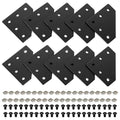 10pcs 2020 Extrusion Joint Plate Connector Corner L Bracket Black | 8020 V Slot by SeekLiny