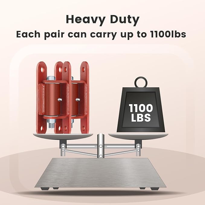 Heavy Duty Gate Hinges 7 Inch, 1000 LB Bearing Weld-On Bolt-On, 2 Pack | 1000 - Image 5