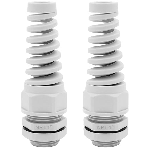 Strain Relief Cord Connector, LISTENJIALE 2Pcs NPT 1" Waterproof Cable Gland by LISTENJIALE