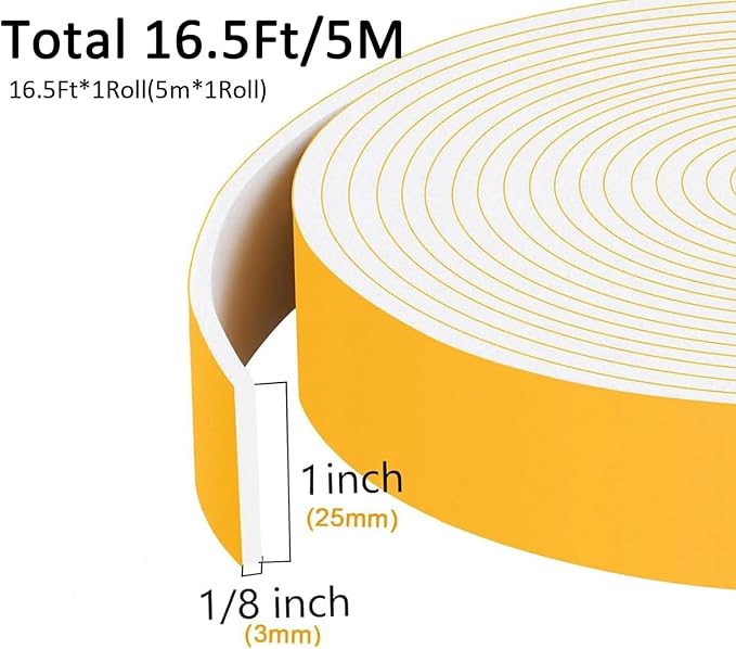 Adhesive Foam Seal for Windows & Doors, Easy Install, Removable | Blocks Drafts - Image 3
