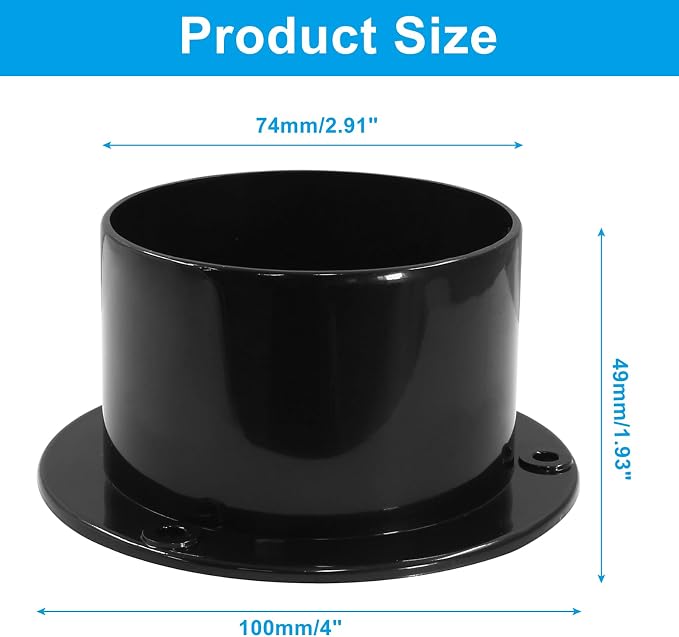 Piutouyar 75mm/3 Inch Duct Connector Flange, Straight Pipe Flanges Duct - Image 2