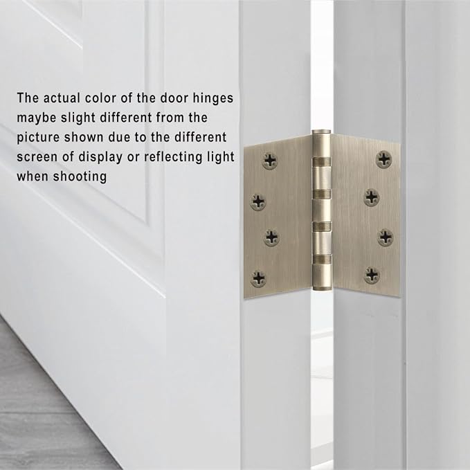 VOLUKA 6 Pack Stainless Steel 4'' Door Hinges - Image 4