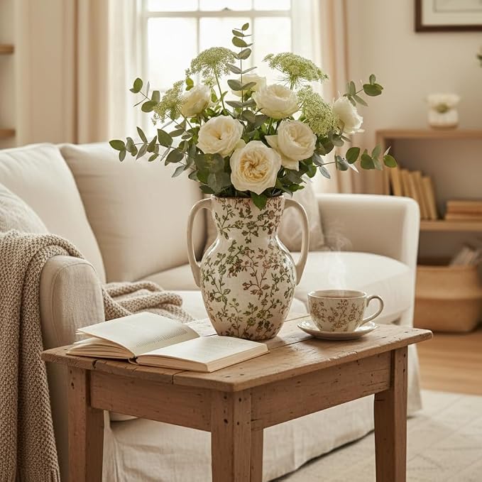 Emotionally Grounded Vase, Vaseking Large Ceramic Rustic Vase - Image 8