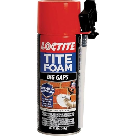 Loctite Tite Foam Big Gaps Spray Foam Sealant, 12 fl oz Can, 1 Pack by Loctite