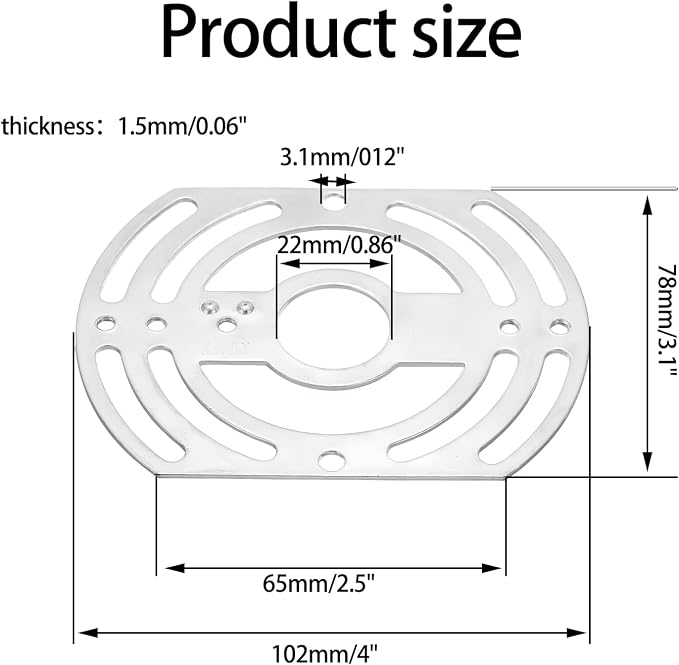 2 Pack Universal Light Fixture Mounting Bracket, 4 Inches Diameter Steel - Image 4
