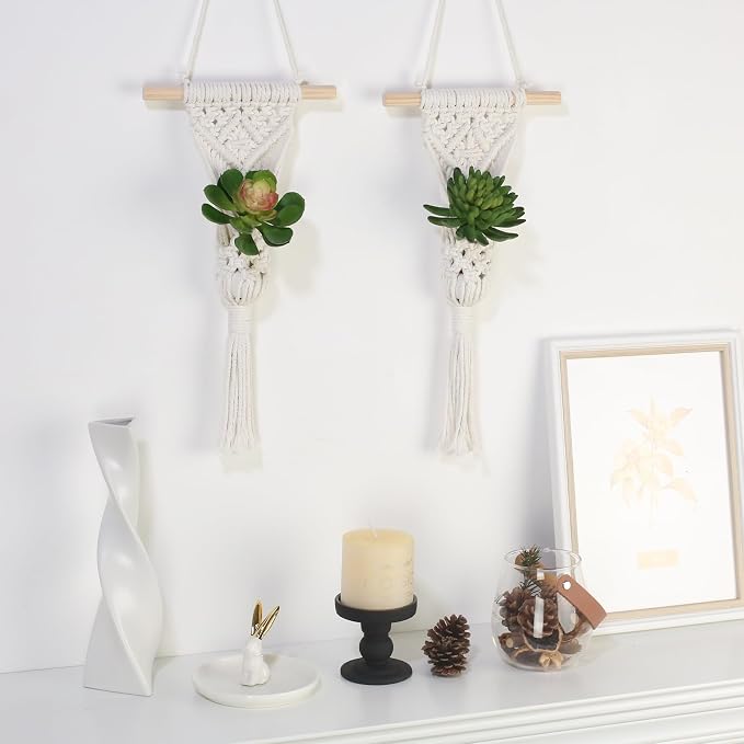 Macrame Wall Hanging Plant Holder - Image 3