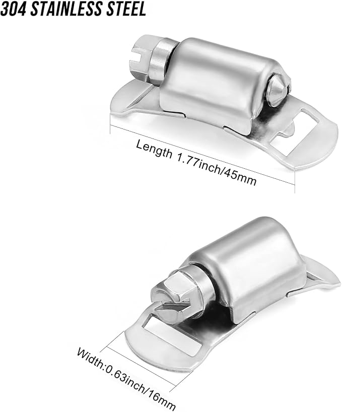 Hose Clamps, DIY 20 FT Metal Strap + 9 Fasteners, Hose Clamps Stainless Steel - Image 5