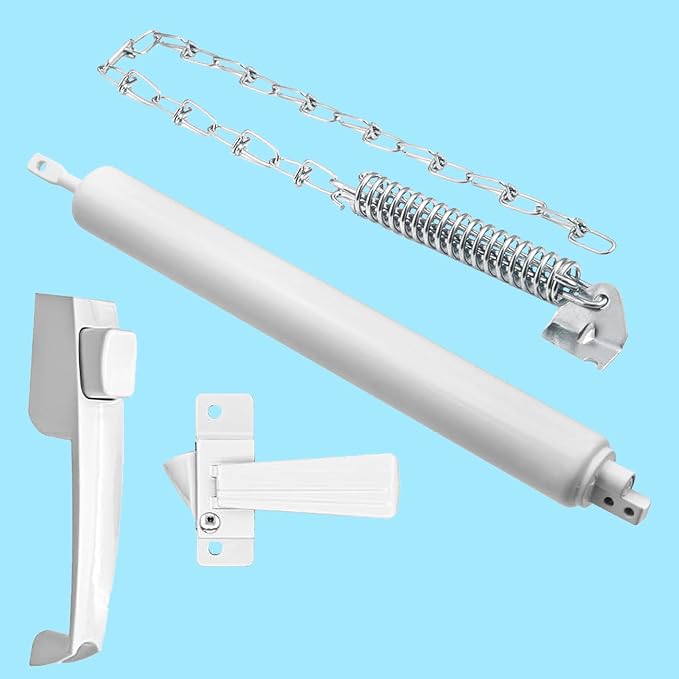 Pneumatic Door Closer Kit for Screen and Storm Doors, Includes Push Button by Unknown