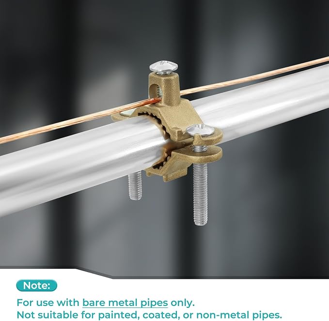 Copper Ground Clamp Set, Includes 2 Pipe/Conduit Clamps | Copper Ground Clamp - Image 3