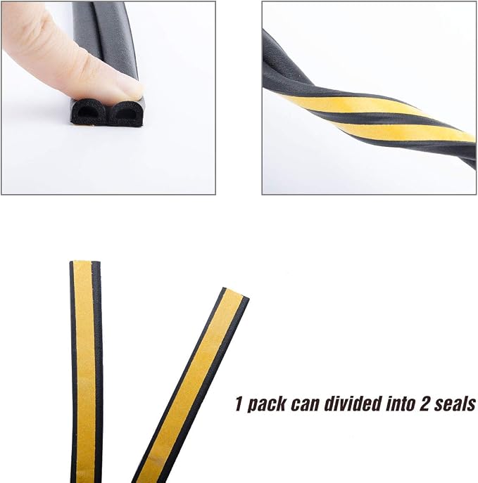 CloudBuyer Door & Window Weather Stripping, Soundproof Insulation Seal Strip - Image 7