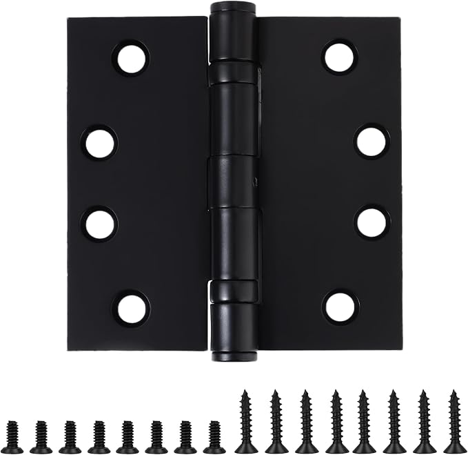 TDCHINGES Heavy Duty Matte Black Door Hinges 4.5 Inch x 4 1/2"Square 2 Pack | by TDCHINGES