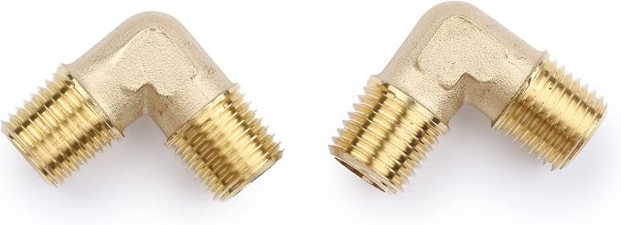 U.S. Solid 2pcs 90 Degree Barstock Street Elbow Brass Pipe Fitting 1/4" NPT - Image 4
