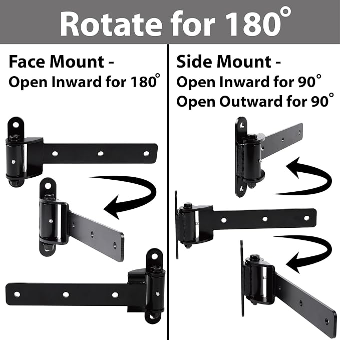Heavy Duty Bolt on Weld on Cranked Roller Bearing 13" Strap Hinges - Image 4