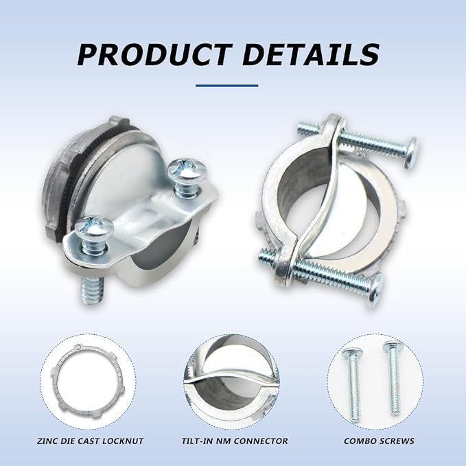 MAKERELE 12-Pack 3/8 Inch Clamp Type Connectors - Image 2