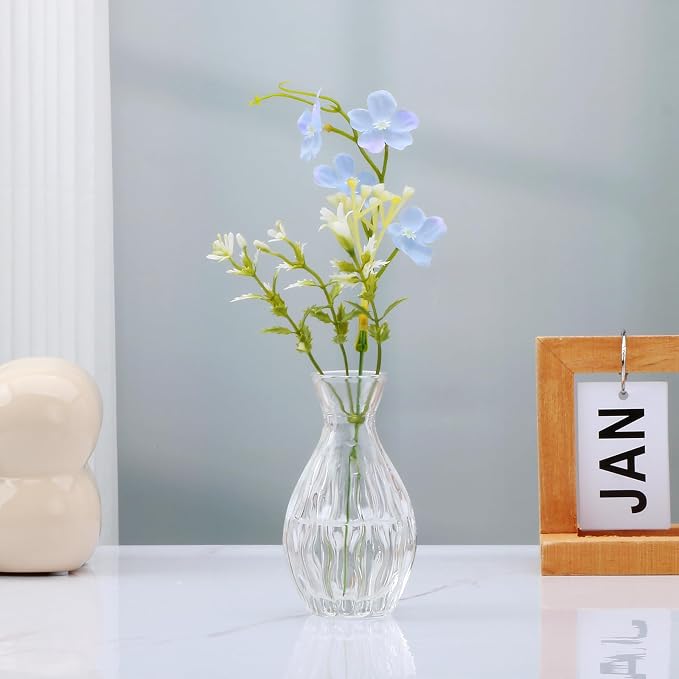 Glass Bud Vases Set of 4, Small Flower Vases - Image 5