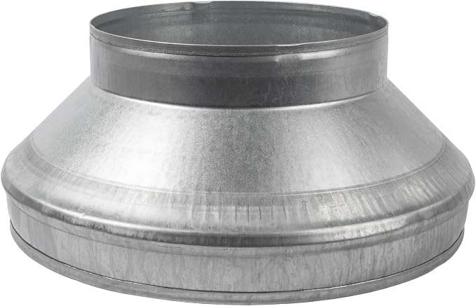 12" to 8" Inch Galvanized Steel Round Duct Reducer by ECOPROVENT