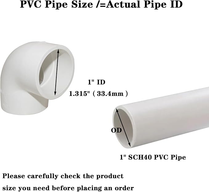 10PCS 1" 90 Degree Elbow PVC Pipe Fitting Adapter Coupling Connector Schedule - Image 3