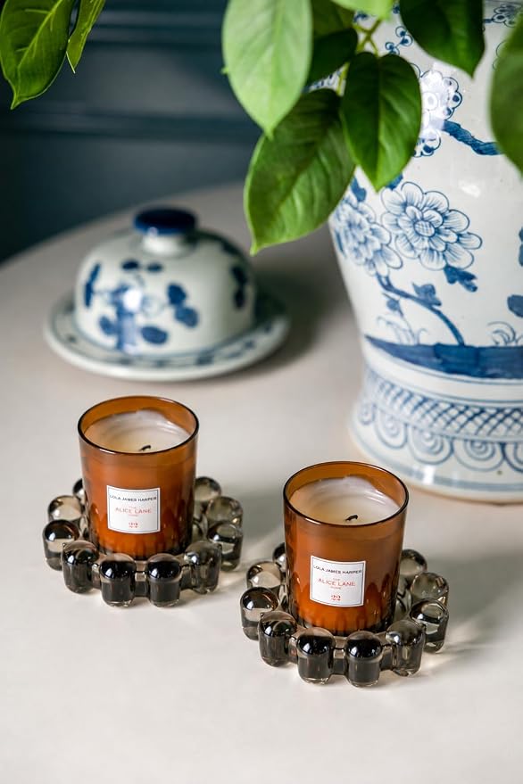 Home Collection Original Smoky Small Bubble Candle Dish 2-Pack | Matching Pair - Image 2