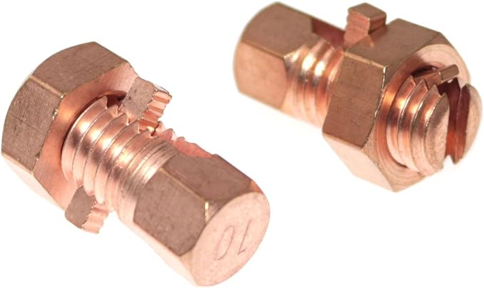RLECS 4pcs TJ-10 Copper Open Bolt Wire Clamp Power Fittings are Used to - Image 7