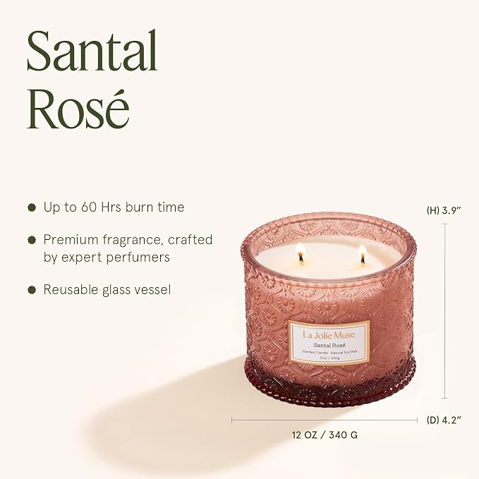 LA JOLIE MUSE Santal Rosé Scented Candles - Image 5