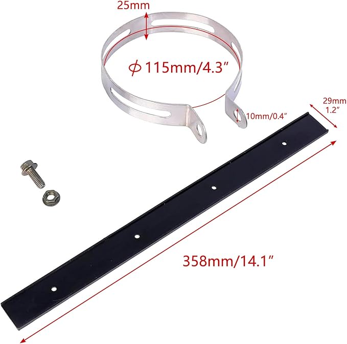 Motorcycle Bracket Hanger, 115mm Motorcycle Exhaust Clamp | Motorcycle Exhaust - Image 2