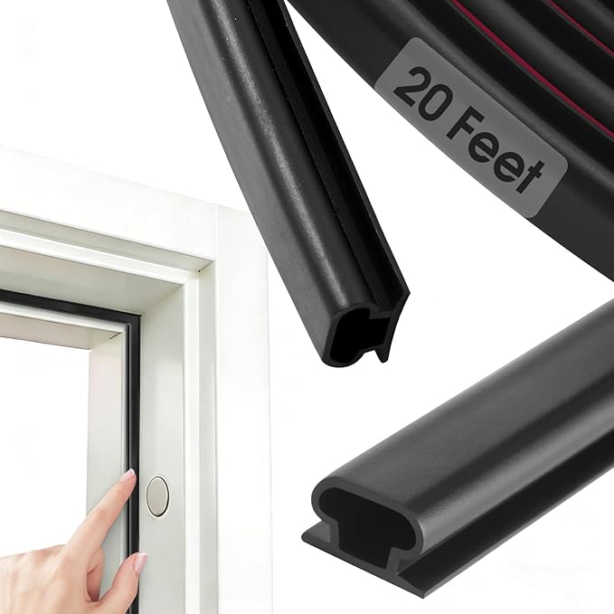 Weather Stripping Door Seal Strip, D-Shaped Self-Adhesive, Soundproof Blocks by Unknown