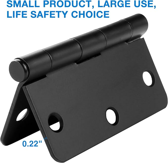12 Pack Black Door Hinges Black Matte Black Hinges - Image 6