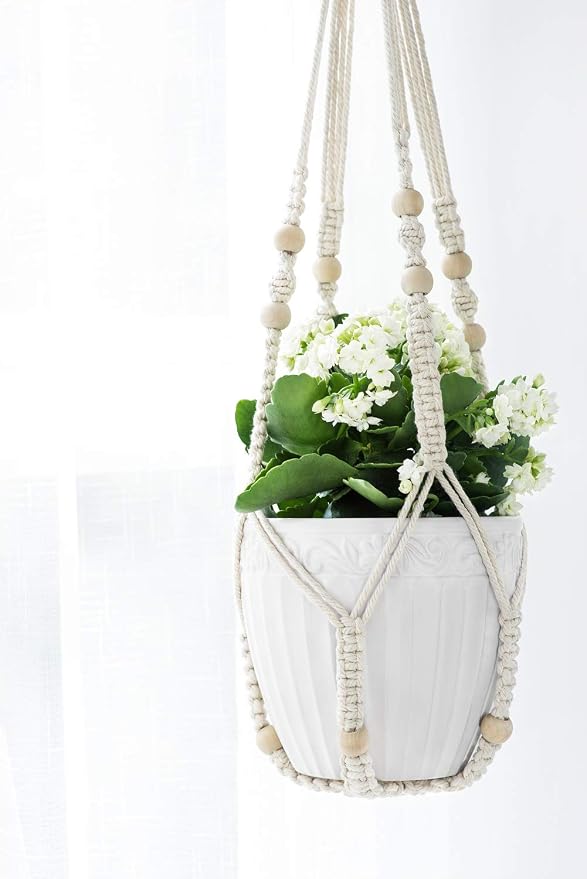 Mkono 3 Pack Macrame Plant Hangers Hanging Planters - Image 8