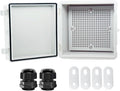 Junction Box, Hinged Cover IP67 Waterproof ABS Project Box by Otdorpatio