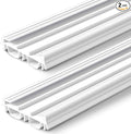 Pushglossy 2 Pcs 36" Kerf Door Sweep Double Bubble Slide on White | 1-3/4" Wide by Pushglossy