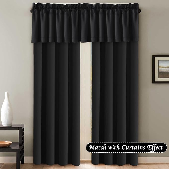 H.VERSAILTEX Blackout Valances for Windows, 4 Panels 52" W x 18 - Image 3