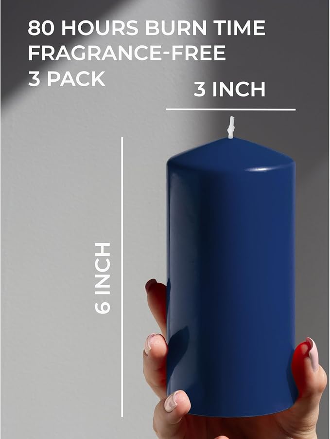 3x6 Pillar Candles Set of 3 - Image 2