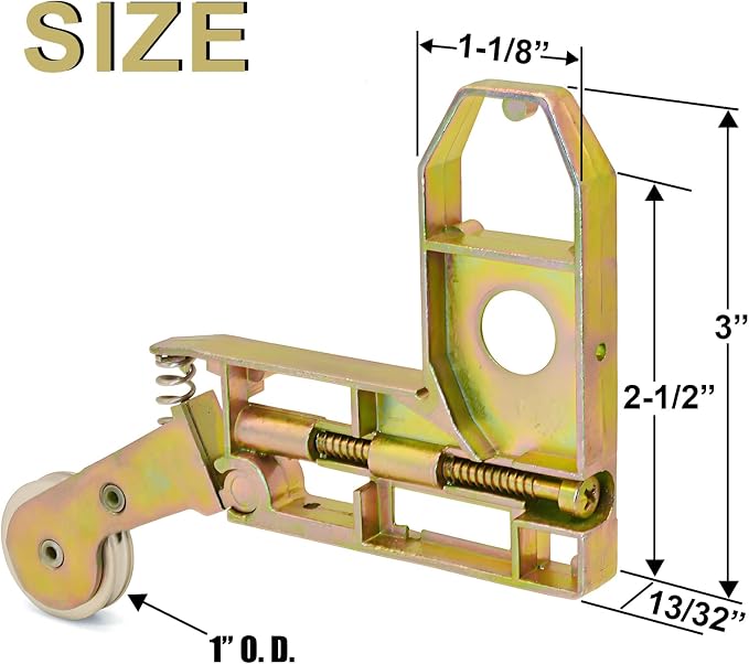 2 Pack Sliding Screen Door Corner and Roller Assembly | 1" Concave Stainless - Image 2