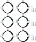 uxcell 6 Pcs Adjustable Pipe Bracket Clamp, 3-1/2" Wall Ceiling Mount Split by uxcell