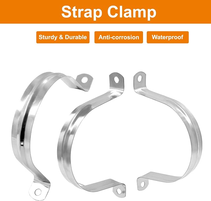 Biaungdo M75 Rigid Pipe Strap, 3 Inch Stainless Steel, U Bracket Pipe Clamps - Image 5