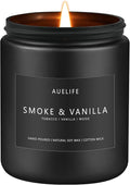 Smoke Vanilla Scented Candle, 7 oz Soy Candle by Auelife