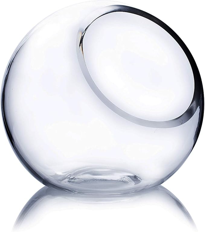 WGV Slant Cut Bowl Glass Vase, Width 5.5", Height 5.5", Candy Dish, Fruit Jar by WGVInternational-OpusGlassware
