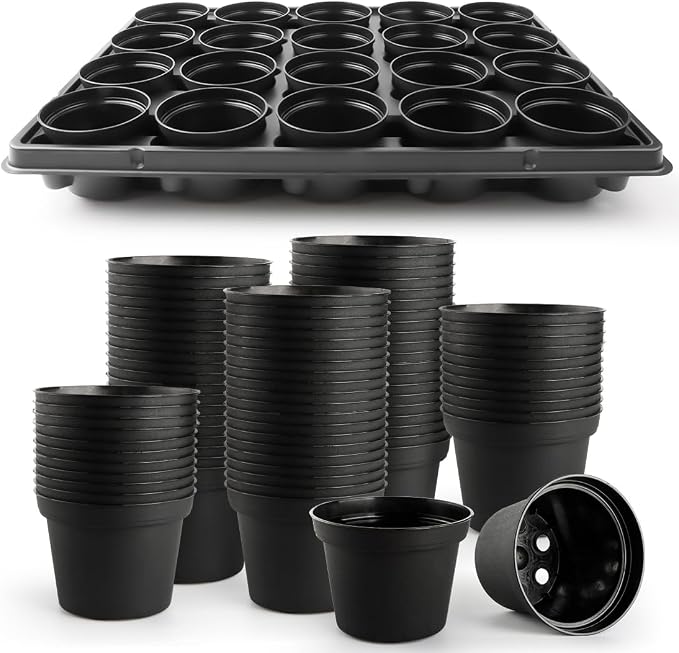 RooTrimmer 3 Inch Plastic Plant Pots 100 Pcs by RooTrimmer