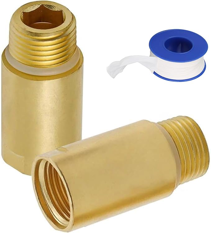 Upgrade Brass Pipe Plumbing Extender Adapter by FULAIWANG