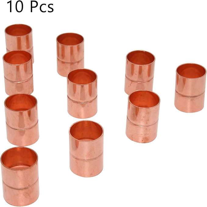 Straight Copper Fittings, 1/4 Inch ID Copper Pipe Welding Joint - Image 3