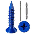 Wensilon 1/4''x1-1/4 Concrete Screw Anchor Blue Flat Head by Wensilon