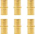 6-Pack 1" PEX Straight Coupling, 1 Inch PEX Fittings | Brass by SUNGATOR