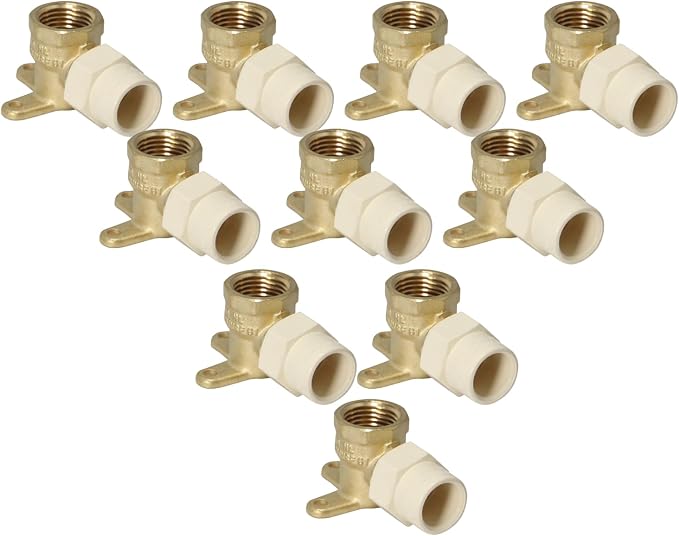XFITTING 10 Pack 1/2 in Female NPT x 1/2inch CPVC Drop Ear Elbow by XFITTING